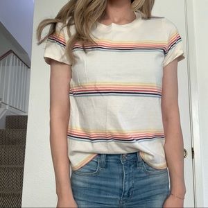 Madewell rainbow stripe t-shirt